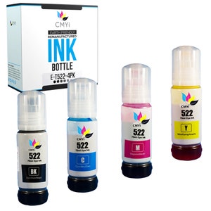 CMYi Compatible Epson 522 Refill Ink Bottles for EcoTank et-2400 et-2720 et-2800 et-2803 et-2840 et-4700 et-4800 et-4810