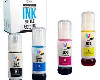 CMYi Compatible Epson 522 Refill Ink Bottles for EcoTank et-2400 et-2720 et-2800 et-2803 et-2840 et-4700 et-4800 et-4810