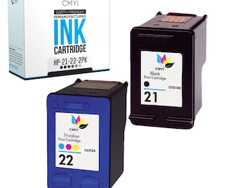 CMYi Remanufactured HP 21 22 Ink Cartridges for DeskJet D1460 D1520 D1560 D2360 D2430 D2460 F2180 F4180 OfficeJet 4310 4350 PSC 1410 1417