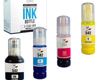 CMYi Compatible Epson 542 Refill Ink Bottles for EcoTank Pro et-16600 et-16650 et-5150 et-5170  et-5180 WorkForce st-c8000 st-c8090 st-c5000
