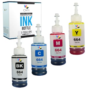 CMYi Compatible Epson 664 Ink Bottles for Epson ecotank et-14000 L120 L310 expression et-2500 et-2600 workforce et-4500