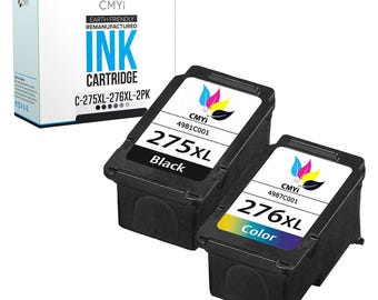 CMYi Remanufactured Canon PG-275XL and Canon CL-276XL Ink Cartridges for PIXMA TR4720 TR4722 TS3520 TS3522 TS3720 TS3722