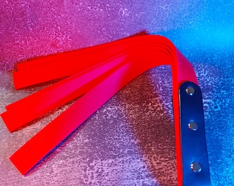 Handmade Biothane and leather flogger
