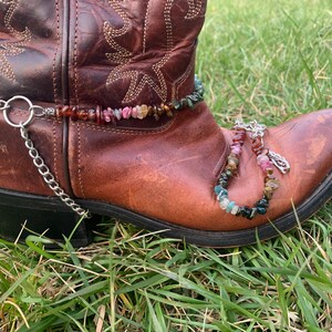 Ombré Tourmaline Boot Chain Boot Jewelry