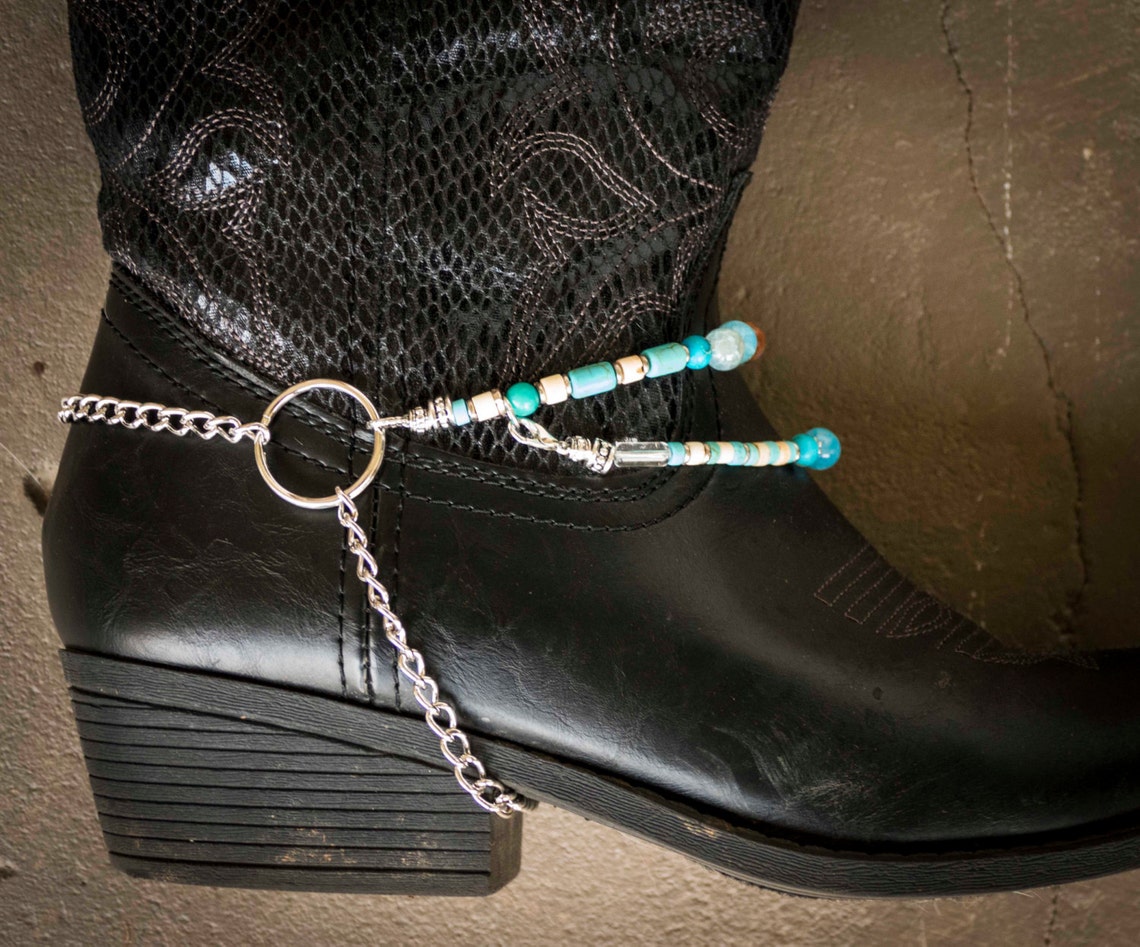 Adjustable Boot Chain Cowboy Boot Jewelry With Silver Fire - Etsy