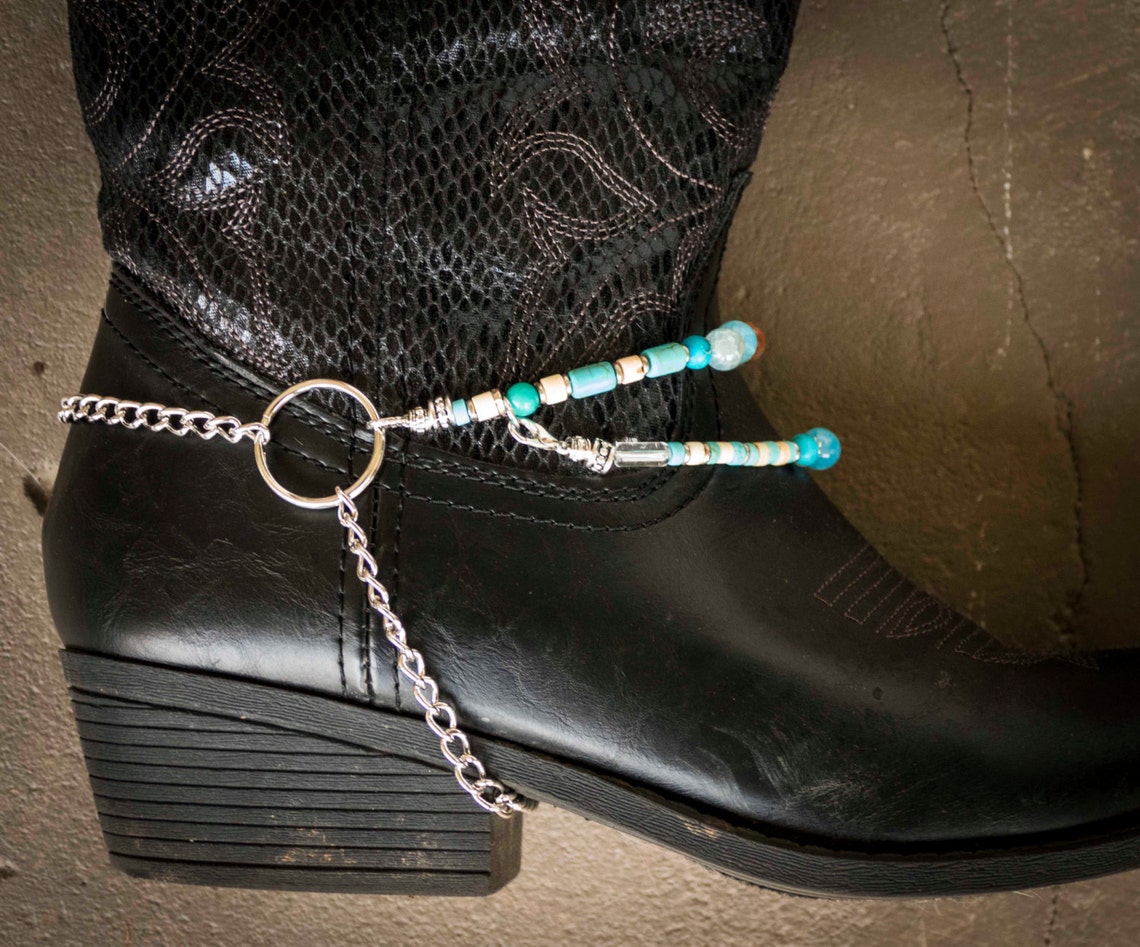 Adjustable Boot Chain Cowboy Boot Jewelry With Silver Fire Etsy