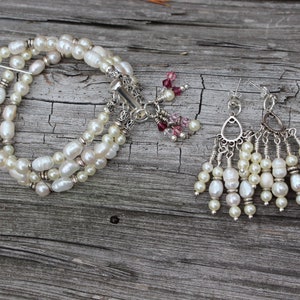 Fresh Water Pearl Chandelier Bridal Earrings image 5