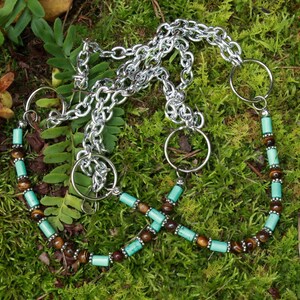 Genuine Tigers Eye and Turquoise Howlite Cowboy Bootchains Boot Jewelry image 4