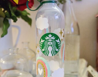 Rainbows and Clouds| Stars| Starbucks Water bottle| Reusable