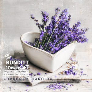 10 Shabby Chic Lavender | Lavender Printable Set |  Flowers JPG | Vintage Floral Decor | Junk Journal |  Digital Download | Commercial  Use
