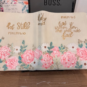 Fully Custom Hand Painted Bibles | Custom Design | Personalized | Keepsake | Gift | Custom wedding Bible | Hand painted Bible Cover