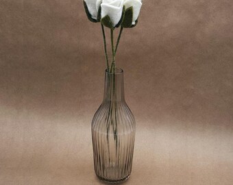 Set of 3 white rose branches - New Heidi