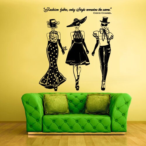 Deco❤️ Fashion Girls Wall Decal Coco Decoration Sticker Z1261 - Etsy