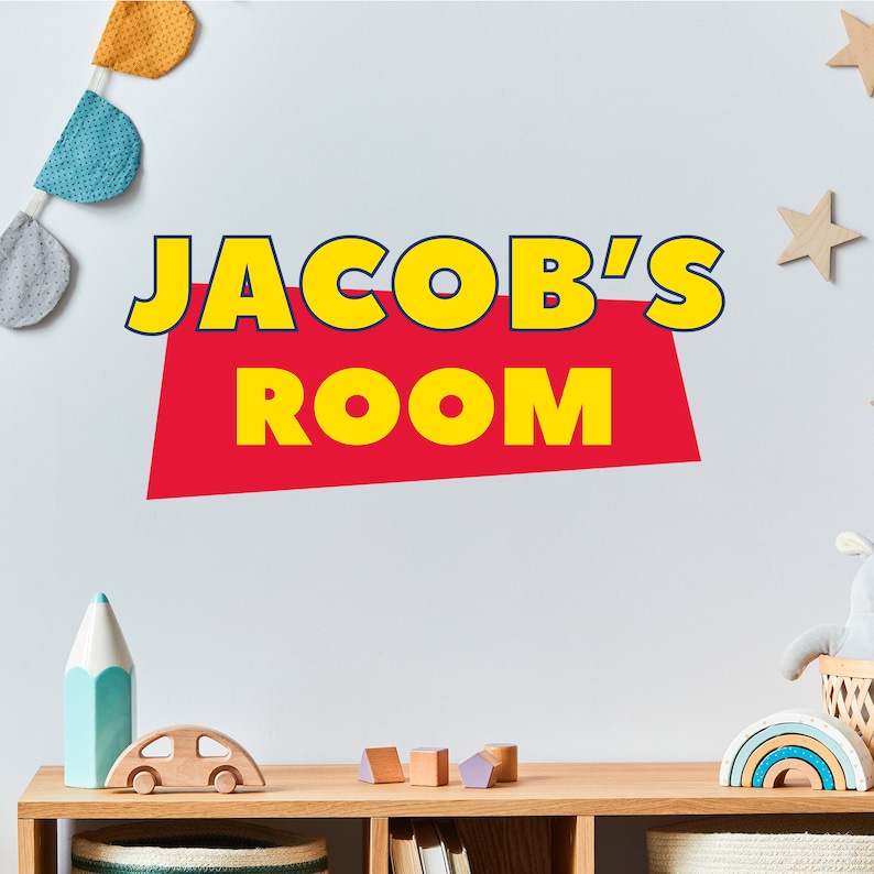 Personalized Toy Story Wall Decal Custom Name Sticker Playroom Decor ...