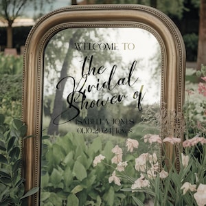 Personalized Wedding Mirror Decal — Names & Welcome Sign mir3