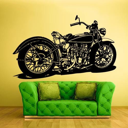 Classic Motorcycle Wall Decal Garage Decor Sticker z801