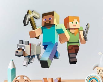 Gamer Wall Decal  Sticker Playroom Pixel Gift z3327