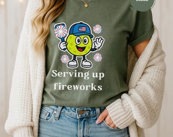 Funny 4th of July Pickleball Shirt: Patriotic Paddle Tee