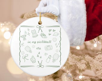 Pickleball Christmas Ornament,Funny Pickleball Gift for Players,in My Pickleball Era Decoration Pickleball Lover Present Pickleball Gifts
