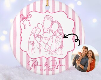 Personalisiertes Ornament 2025: Personalisiertes Line Art-Andenken