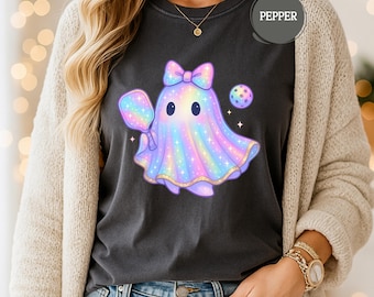 Pickleballer Shirt, Funny Pickleball Shirt, Halloween TShirt, Pickleballer Gift, Pickleballer T-Shirt, Ghost Shirt, Cute Ghost Tshirt, Dink