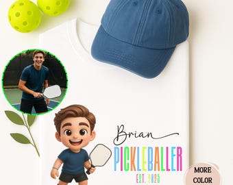 Custom AI Cartoon Pickleball Shirt: Personalized Player Gift