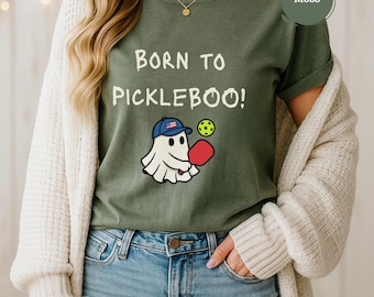 Funny Ghost Pickleball Shirt: Spooky Halloween Player Tee