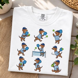 Funny Dachshund Pickleball Shirt Comfort Colors, Cute Wiener Dog Graphic Tee, Pickleball Player Gift, Dog Lover Shirt