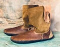 Barefoot Grounding Boots. Handmade with 100% Genuine Upcycled Leather product logo