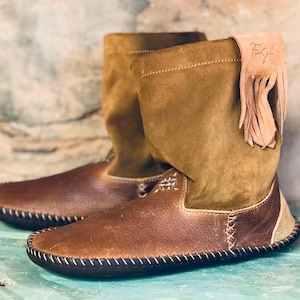 Barfuß Erdungsstiefel. Handgefertigt aus 100% echtem Upcycled Leder