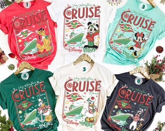 Personalized Very Merrytime Cruises Disney Christmas Shirt, Mickey & Friends Santa Family Christmas Cruise Trip, Holiday Disney Cruise Shirt