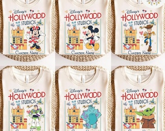 Personalized Disney Hollywood Studios Shirt, Mickey Minnie Toy Story Monsters Inc Hollywood Tower Hotel, The Twilight Zone Tower of Terror