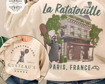 Two-sided Little Chef Remy Anyone Can Cook Disney Ratatouille Shirt, Remy Mouse Gusteau's Paris France, Retro Remy Shirt, Disney Epcot Shirt