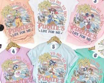 Yo Ho Yo Ho A Pirate's Life For Me Mickey and Friends Disney Pirates Shirt, Disney Cruise Shirt, Pirates of the Caribbean Family Cruise Trip