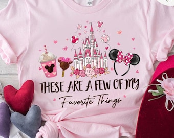 Chemise Mickey Minnie coeurs d'amour choses préférées Disney Saint-Valentin, joyeuse Saint-Valentin 2026, WDW Disneyland Castle Couple Saint-Valentin