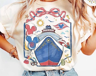 Coquette Bow Disney Cruise Shirt, Family Cruise Trip 2026, Let's Cruise, Disney Wish Dream Magic Wonder Fantasy Treasure Destiny Adventure
