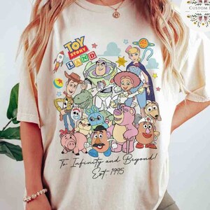 Retro Disney Toy Story Land To Infinity and Beyond Est 1995 Shirt, Buzz Lightyear Woody Toy Story Birthday Shirt, WDW Disneyland Family Trip