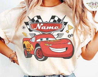 Personalized Disney Cars Shirt, Lightning McQueen Tow Mater Doc Hudson Sally Carrera Cars Land Family Group Matching, Cars Birthday Boy/Girl