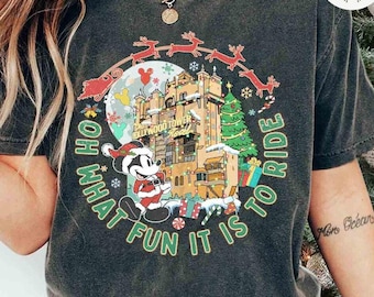 Oh What Fun It Is To Ride Mickey Santa Disney Christmas Shirt, Jollywood Nights Disney Hollywood Studios Holiday Family Merry Christmas Trip