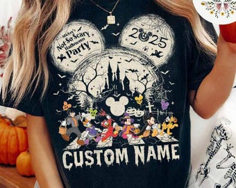 Personalized Mickey and Friends Castle Disney Halloween Shirt, Mickey's Not So Scary Halloween Party 2025, WDW Disneyland Family Halloween