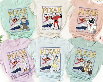 Personalized Pixar Day at Sea Disney Cruise Shirt, Toy Story Inside Out Family Cruise Trip, Let's Cruise, Disney Fantasy Pixar Cruise 2026