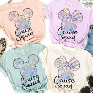 Mickey Minnie Disney Cruise Shirt, Family Cruise Vacation 2025, Disney Cruise Squad Shirt, Disney Wish Dream Magic Wonder Fantasy Treasure