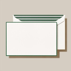 Crane & Co. Hunter Green Bordered Schriftkorrespondenz Karten