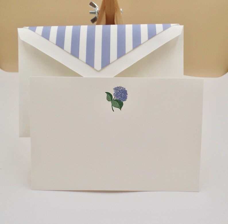 Stationery - Crane & Co. Engraved Blue Hydrangea Correspondence Cards ...