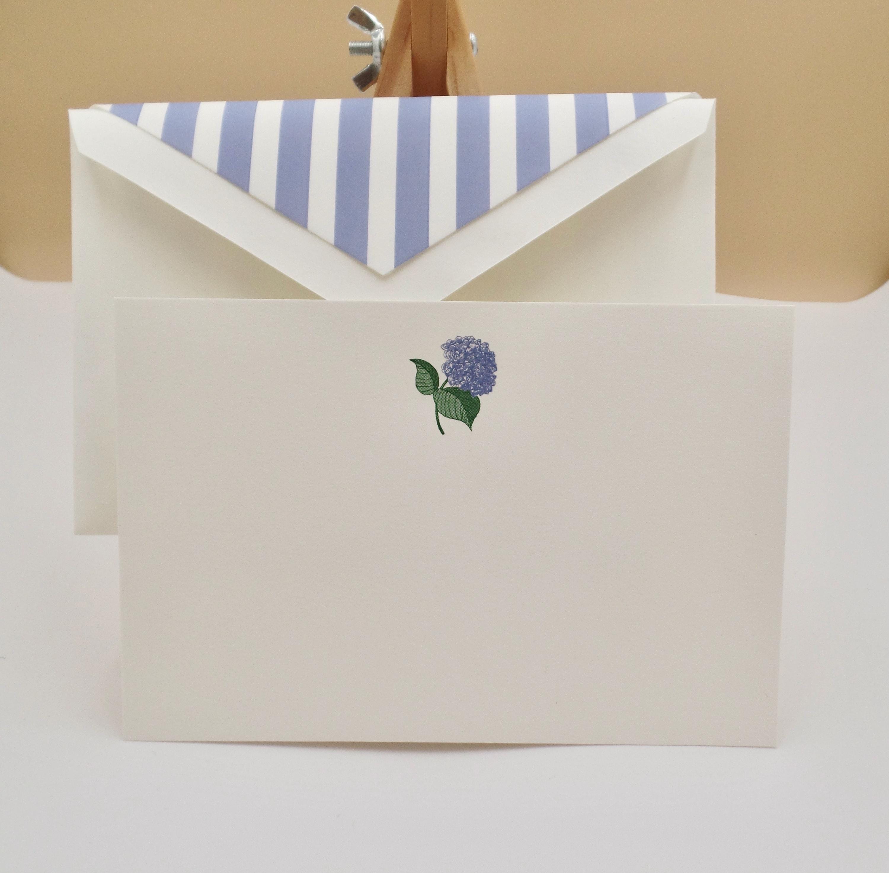 Stationery - Crane & Co. Engraved Blue Hydrangea Correspondence Cards ...