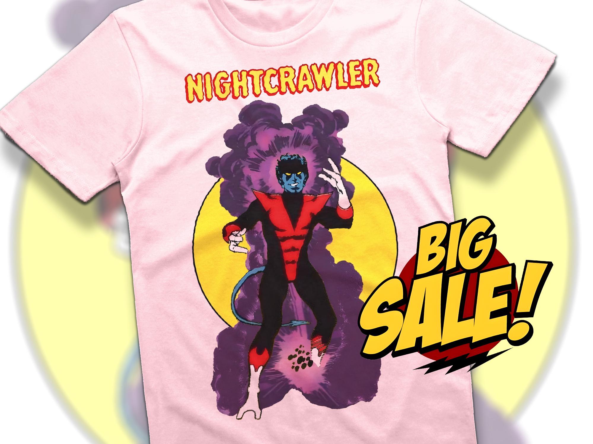 Nightcrawler PINK Vintage Movie Poster Tshirt Unisex Tee Film Lover Gift All Sizes S-5XL