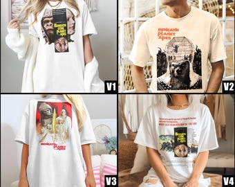 Beneath the Planet of the Apes V1-4 Vintage Movie Poster Tshirt 8 Colors Unisex Tee Film Lover Gift All Sizes S-5XL