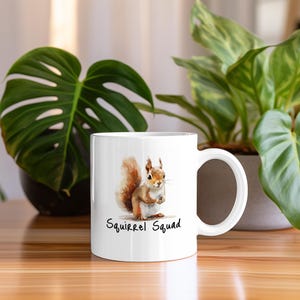 Coffee mug || Squirrel squad, cute squirrel, animal || Ceramic Mug (11 oz)
