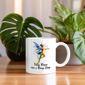 Coffee mug || Disney Fairy, Watercolor, Brew for a Busy Day || Ceramic Mug (11 oz)