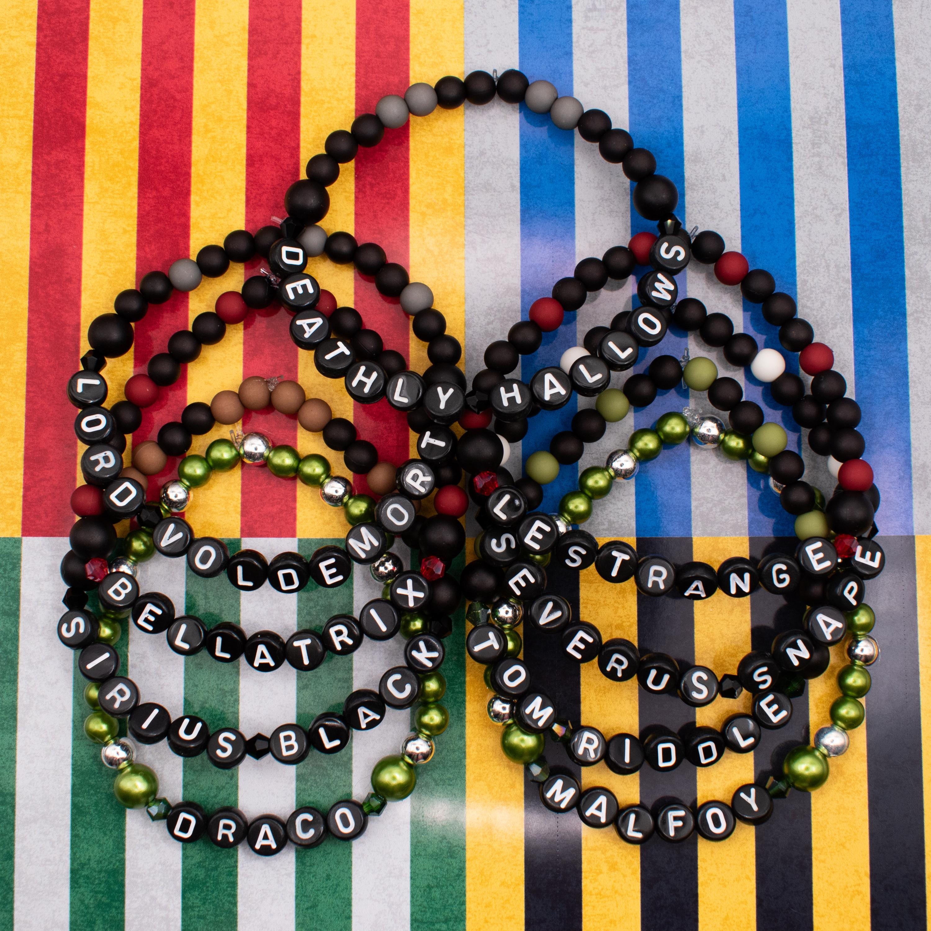 Harry P Wizard World Friendship Bracelets | Draco Malfoy, Bellatrix  Lestrange, Severus Snape, Lord Voldemort, Sirius Black, Tom Riddle - Etsy